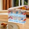 High Definition Transparent Fish Tank Stackable Fish Breeding Box Desktop Fish Tank  Office