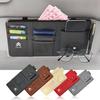 Car Sun Visor Storage Bag PU Leather Multi-Pocket Car Glasses Clip Card Holder Storage Pocket for C4 C3-XR C5 Aircross