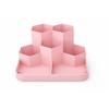 Pink Desk Organizer 7-compartment Container for Accessories