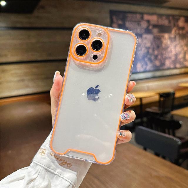 Luminous Clear Silicone Soft Phone Case For Iphone 14 13 12 11 Pro Max 14pro 14 Plus Shockproof Bumper Night Light Acrylic Cover