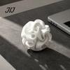 Versatile Office Desk Accessories 3D Printed Geometric Hollow Sphere Sculpture, Abstract Twisted Flower Fine Craftsmanship Decor Ball Ornament, Modern