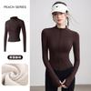Spring Velvet Sports Jacket Women's Slim and Thin Versatile Yoga Clothes, High-end Running Fitness Warm Top