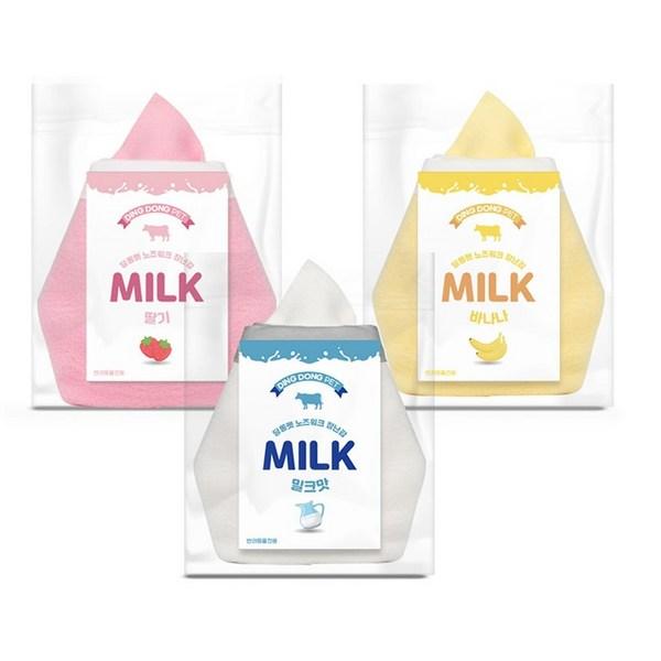 Dingdong Pet Nose Work Milk 2p 17 X 16 Cm, Banana Flavor, Strawberry Flavor, 1 Set