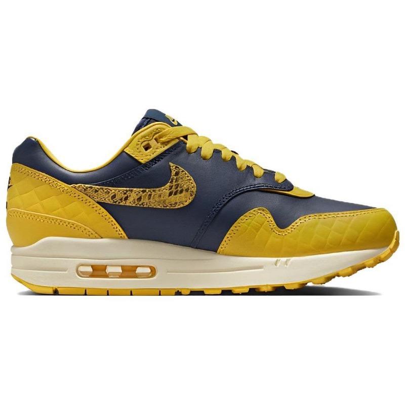Nike Air Max 1 "Head To Head" Women's Low-Top Lifestyle Casual Shoes Yellow Blue FJ5479-410