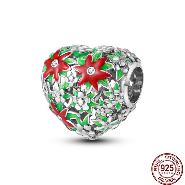 925 Sterling Silver Angel Mom Family Love Heart Series Beads Fit Original Fasion Charms Bracelets Women DIY Jewelry Gift