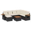 VidaXL Garden Lounge Set with Cushions 8 Pcs, Patio Sofas, Patio Furniture Set, Outdoor Furniture, Black 3259452