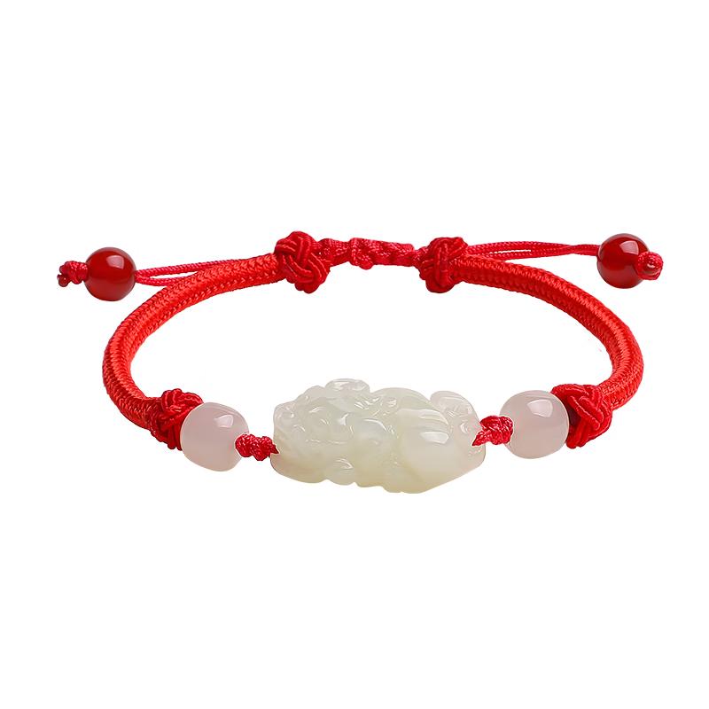 Chow Tai Seng Hotan Jade Pixiu Bracelet