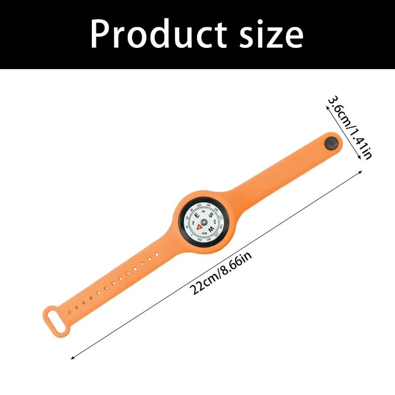 6Pcs Light Weight Compasses Watches Outdoor Navigation Tool Adjustable Strap Wearable Compasses For Backpacking Climbing