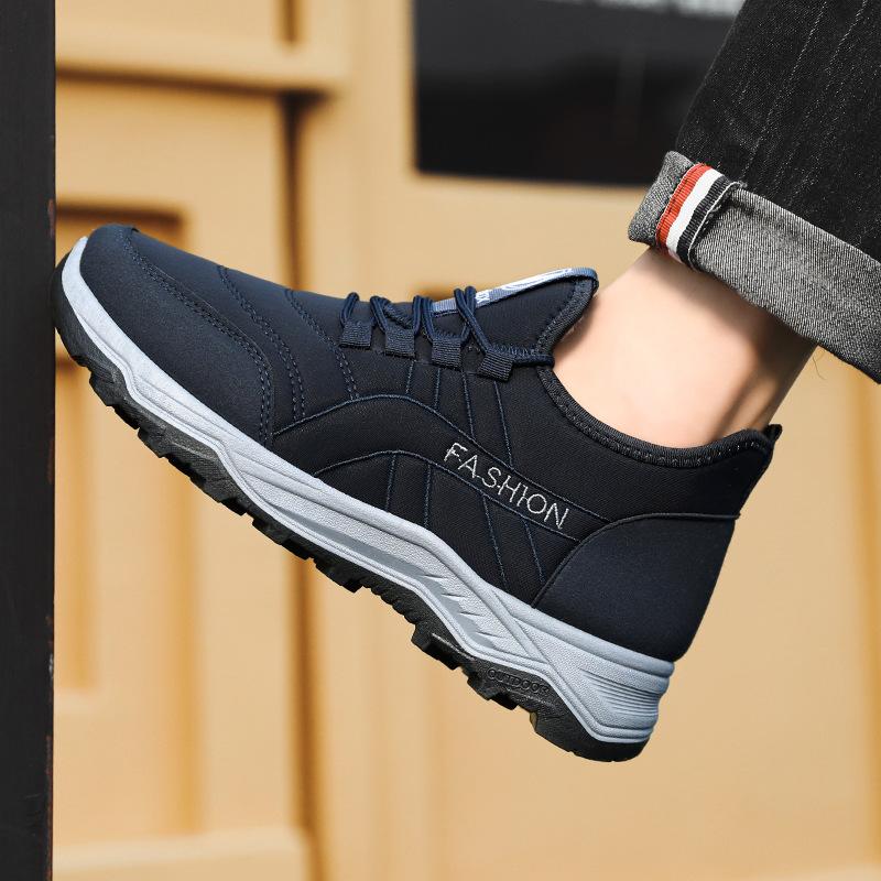 Fashion Men's Shoes Casual Keep Warm Men Cotton Shoes with Fur Luxury Designer Loafers Sneakers Men's Walking Shoes Botas Hombre2024