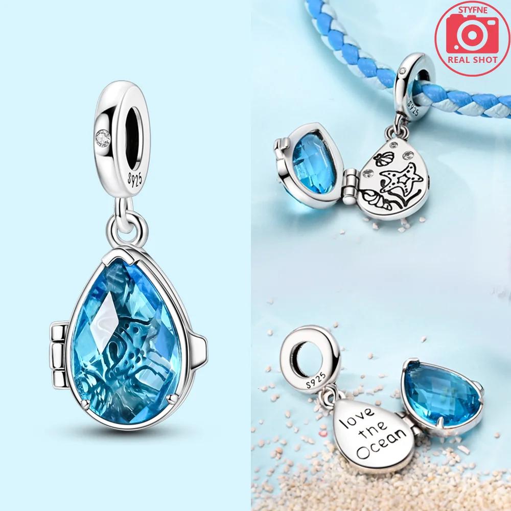 Butterfly Blue Zircon Crab Perfume Bottle Beads Fit Bracelet Charmscopper Original Women Diy Fine Gift Accessories