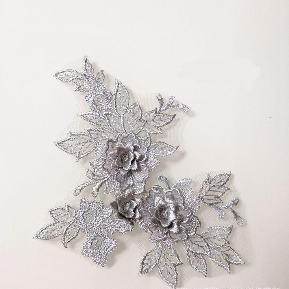 Dress Tulle DIY Blossom Bridal Applique 3D Trims Lace Flower Motif Embroidery