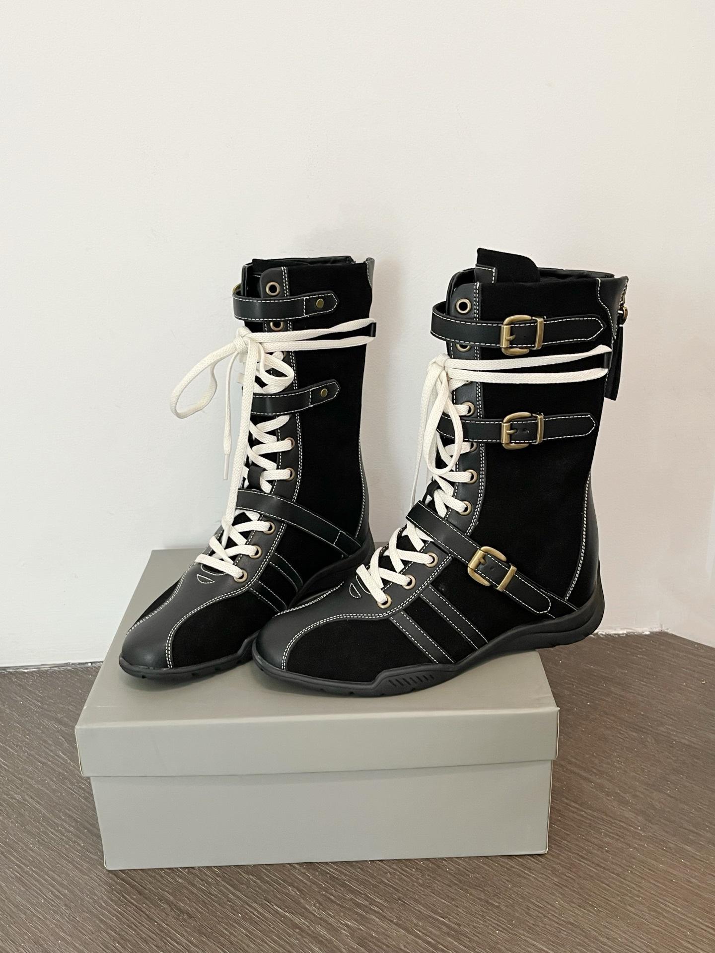 

Flat-bottomed non-slip and versatile medium boots 2025 new women s autumn models popular high boots cover boots are not tired of feet fashion shoes 35