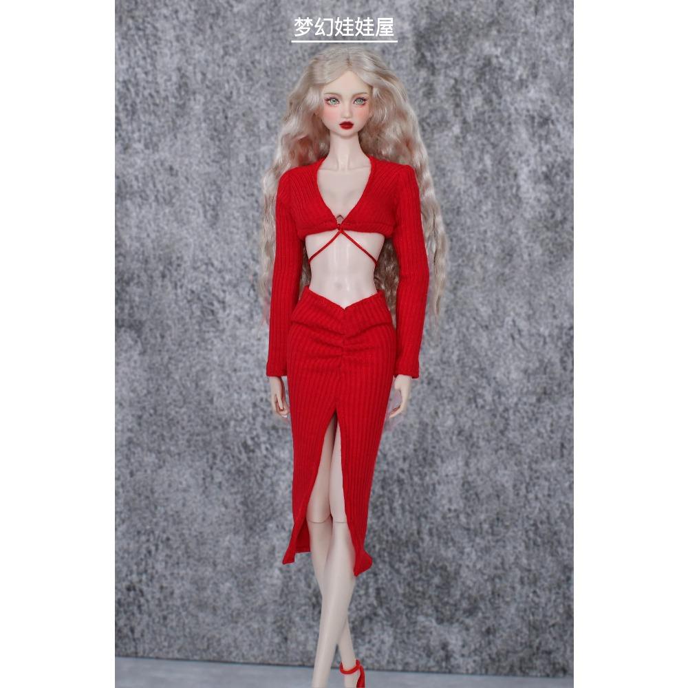 

Набор одежды для кук 30 см / ярко-розовое плюшевое пальто-платье ботинки модный наряд для кукол 1/6 Xinyi FR ST Blyth OB BB / Рождество no doll no shoes