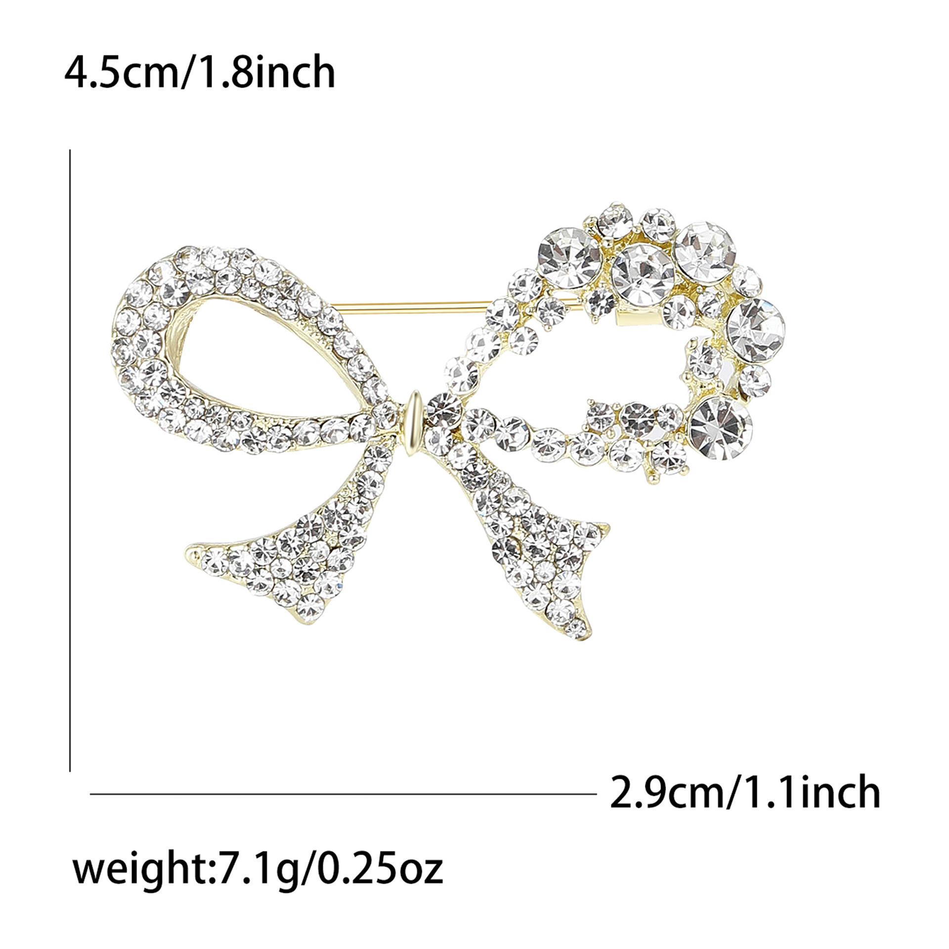 

Модная брошь-бант из сплава со стразами, темперамент, высококачественный женский костюм, пальто, корсаж, ювелирные изделия, булавка