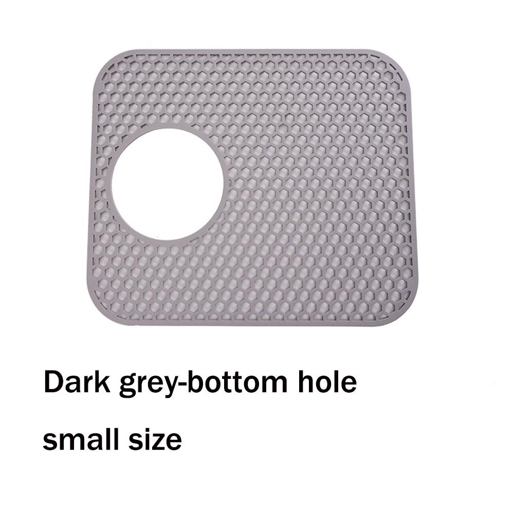 Grid Silicone Hollow Drainage Mat Silicone Sink Mat  for Bottom of Stainless Steel Sink