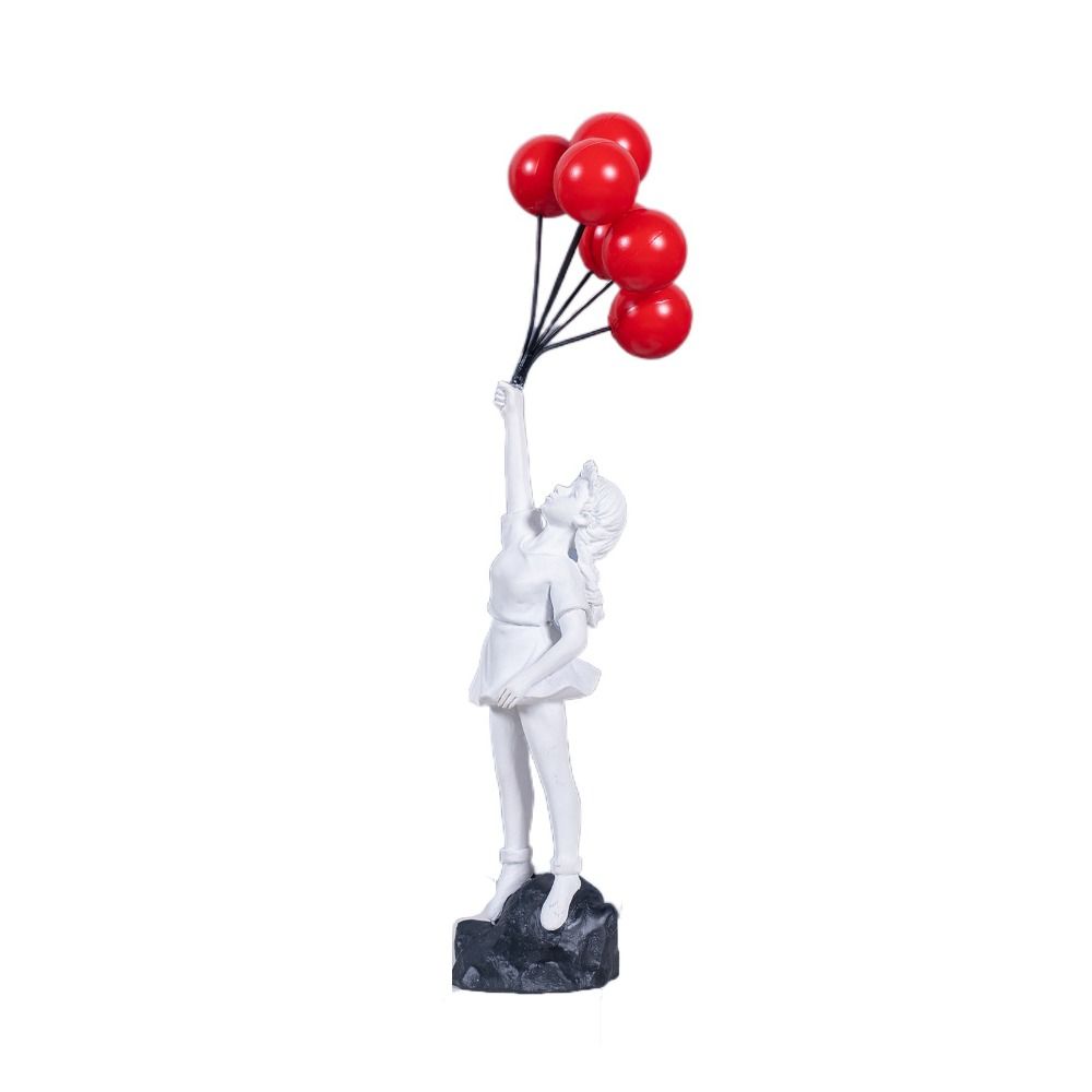 Resin Crafts Banksy Sculpture No Odor Flying Balloon Girl Figurine Art Sculpture   Home Accessories