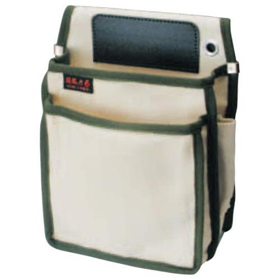 Kozuchi Waist Bag Twill Electrician Bag 2 Tiers White KCN-02BW