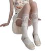 White Lace Trim Japanese Lolita Over-the-Knee Socks for Women