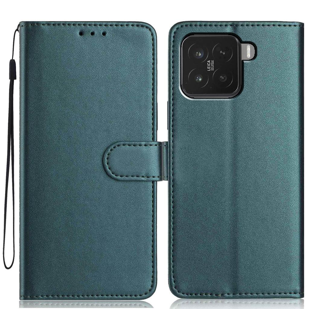 For Xiaomi 15T Pro Wallet Case with Strap/Multiple Card Slots Solid Color Leather Stand Phone Cover