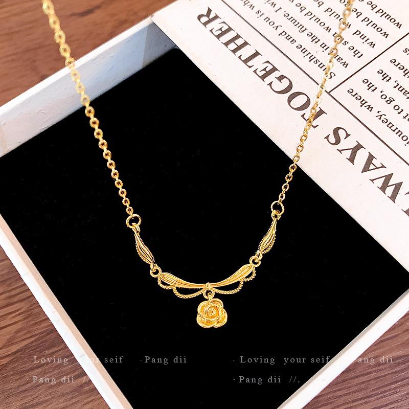 Women's Light Luxury Niche Retro Rose Necklace