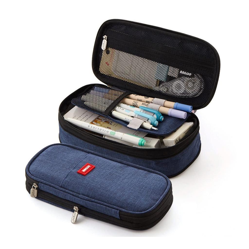 FAISHILAN Large Capacity Pencil Case with Multifunctional Tool Pencil Suitable for Junior High and College Boys and Office and Working Canvas with