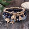 Bohemian Multilayer Beaded Wings Bracelet with Niche Design