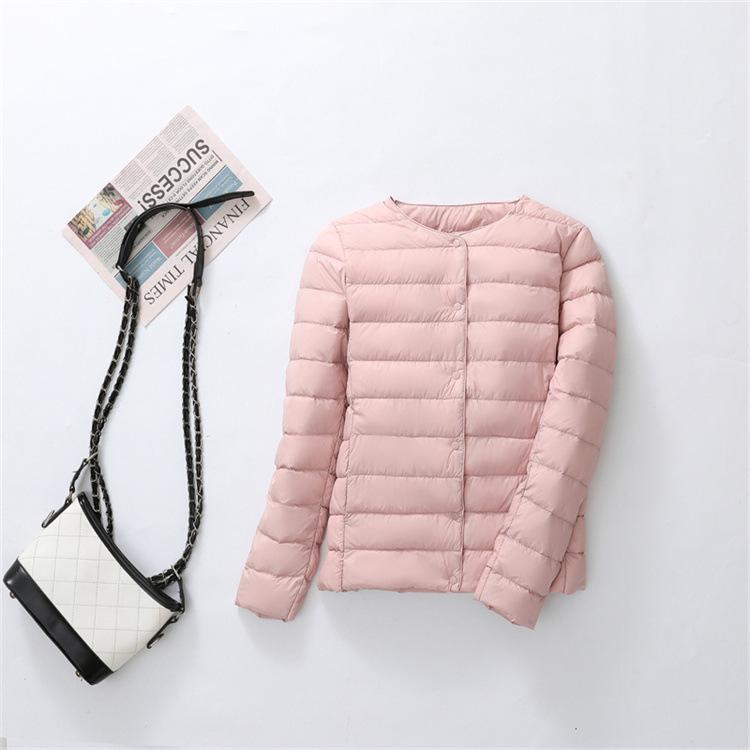 Women's Luxury European Lightweight White Duck Down Jacket - Warm, High-Quality Layering Coat
