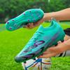 Football shoes men's AG spikes seamless fly-woven outdoor football shoes youth artificial professional training shoes