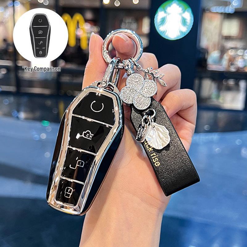 Etui na kluczyk BYD: Kompatybilny z Dolphin, Seagull, Song Plus, Qin DMI, Han EV, Tang, Seal, 06, Yuan Pro - Pokrowiec na brelok