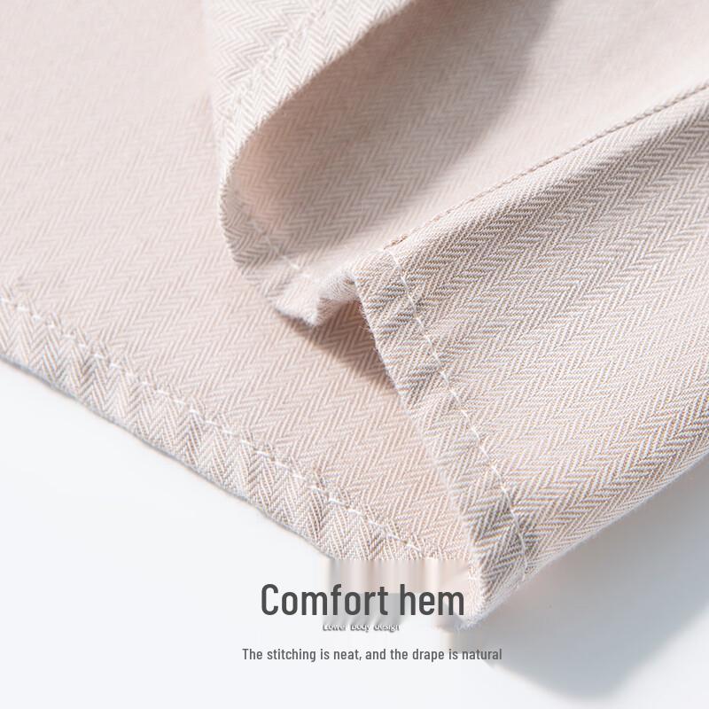 Hodo Men's Tencel Linen Blend Herringbone Long Sleeve Shirt