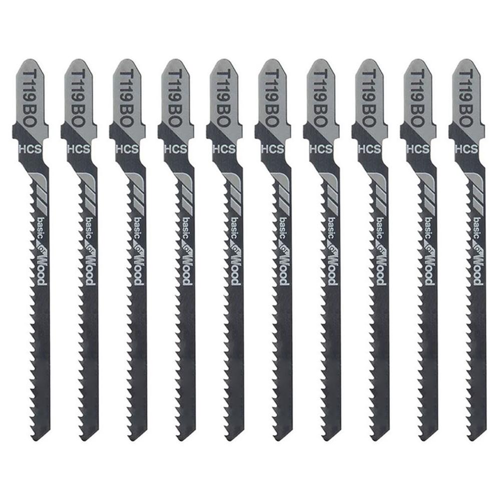 Achieve Precision Cuts Every Time, T119BO HCS Reciprocating Saw Blades for Hard and Soft Wood Cutting, Pack of 10