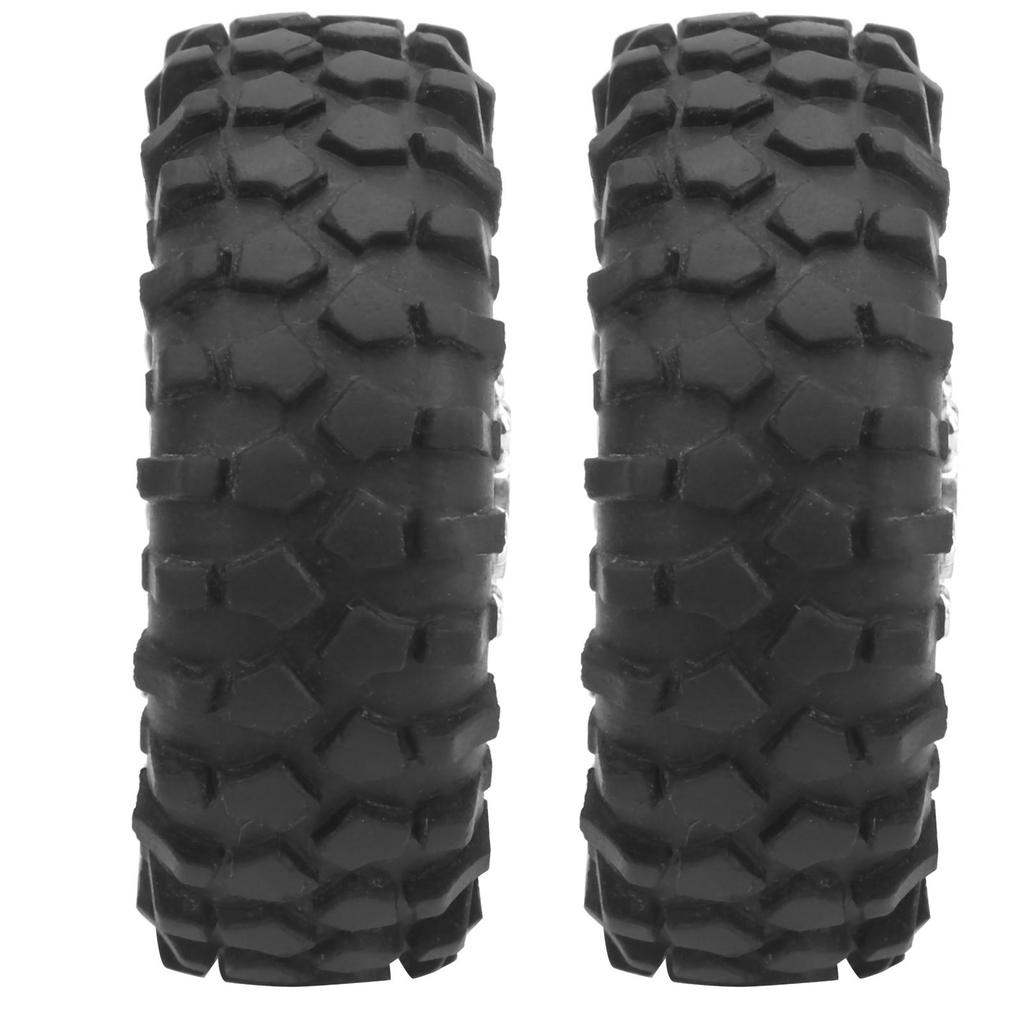 2Pcs Truck Wheel Rubber Tire 55mm Dia Aluminium Alloy Fit for WPL D12 1Celsius10 RC Car
