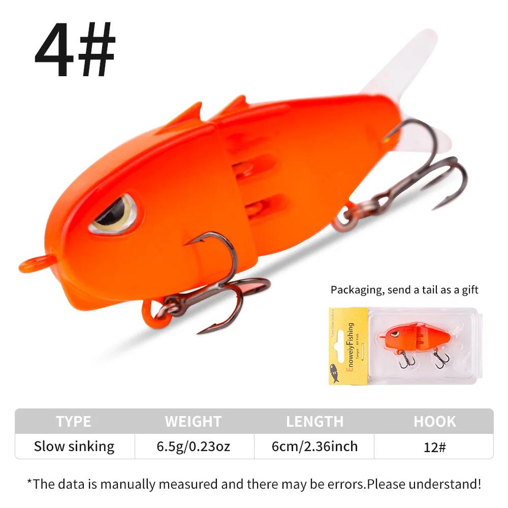 Road Runner False Bait Multi-Jointed Fish VIB Double Jointed False Bait Swimbaits 60mm Fishing Bass Lures Fishing Tackle