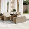 Vidaxl 11-Cz. Tuinmeubelset Met Kussens, Beige, Polyrotan