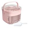 2-in-1 Ice Cube Maker & Storage Bucket Press-Release 48-Cavity Portable Ice Tray with Lid Scoop Easy-Release Ice Mold for Home Camping Party