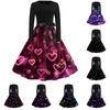 Women's Casual Fashion Valentine's Day Heart-themed Retro Round Neck Dress