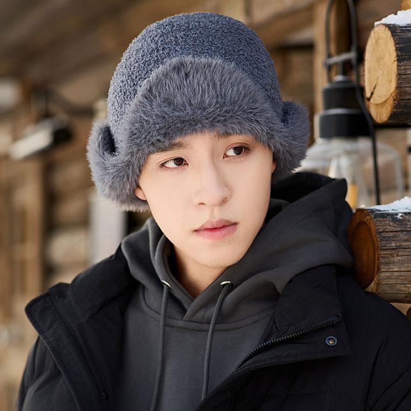 Soft Warm Head Hat Men Women's Autumn Winter New Ear Protection Warm Mongolian Hat Windproof Cold Winter Knitted Cotton Hat
