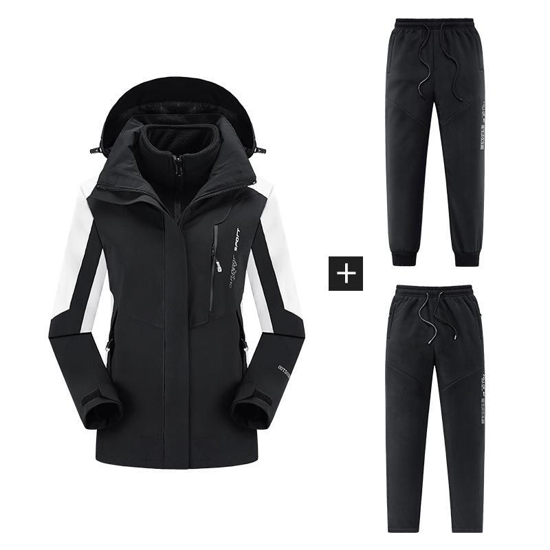 Couple's Ski Set: Men's 3-in-1 Jacket & Women's Plus-Size Waterproof Pants