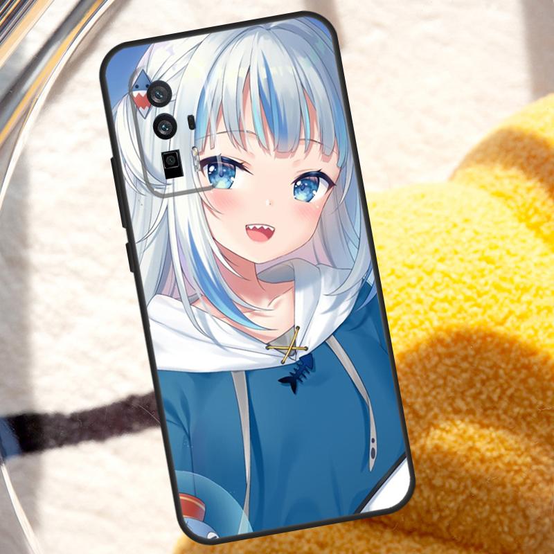 Gawr Gura Hololive Anime Case For POCO X6 Pro M6 X5 X3 M5s F3 F5 Xiaomi 14 Ultra 13 12 Lite 11T 12T 13T Pro Cover