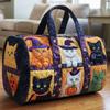 Shoulder Strap Quilted Duffle Bag Animals Pattern Large Capacity Travel Duffel Bag Tote Bags 3D Quilting Craft