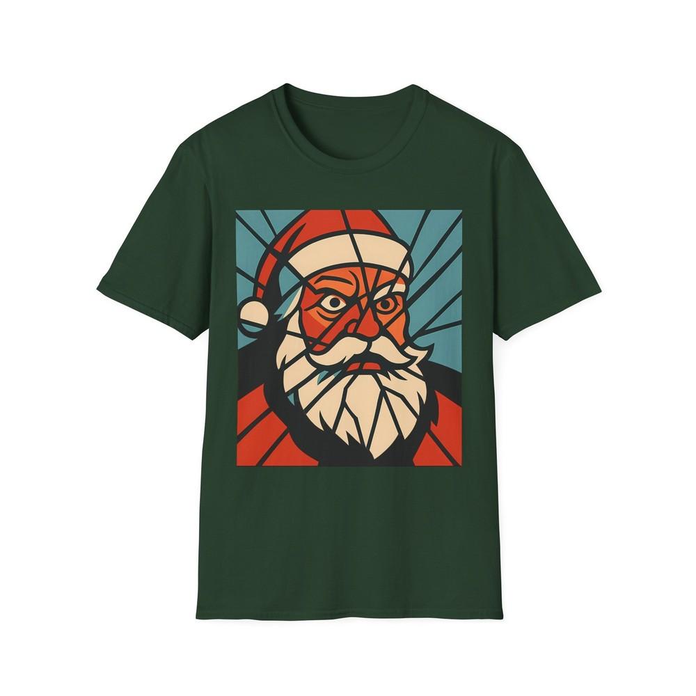 

Unisex Softstyle T-Shirt Santa Reflection Mirror Surreal Tension Christmas L