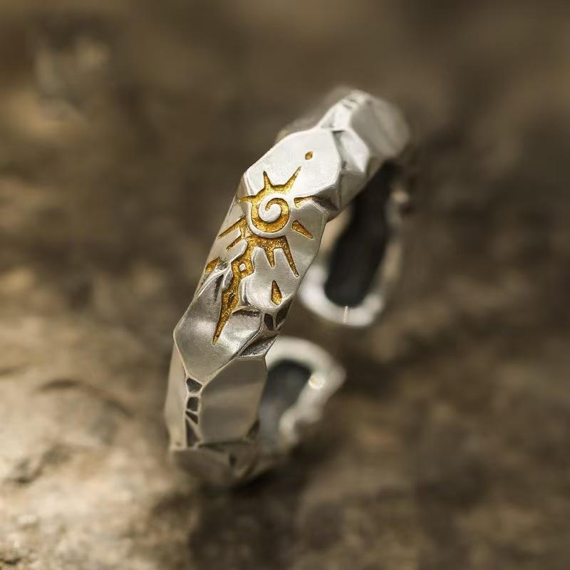 

1 Pair of Couple Rings, Vintage Distressed Open Rings, Perfect Gift for Valentine s Day and Anniversaries