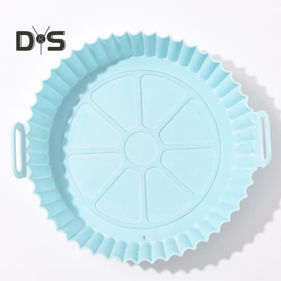 Silicone Frying Liners Air Circulation Baking Tray Dual-sided Cooking Pan Grease-free Air Fryer Basket Kitchen Accessory
