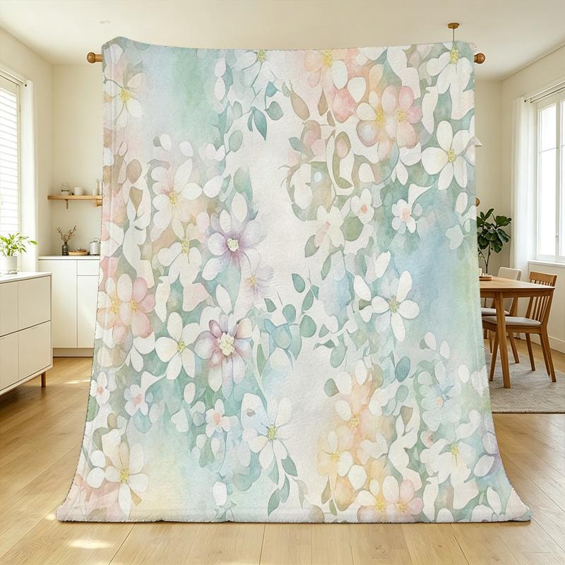 All-Season Flannel Blanket - Thick Warm, Soft & Skin-Friendly, Cozy for Home, Living Room, Bedroom, Sofa, Guest Single Use, Christmas & Halloween