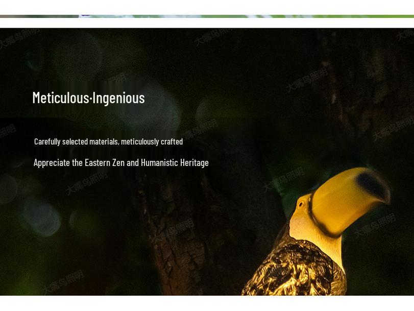 LED Resin Simulated Turtle, Raccoon, Toucan, and Parrot Outdoor Landscape Animal Lights