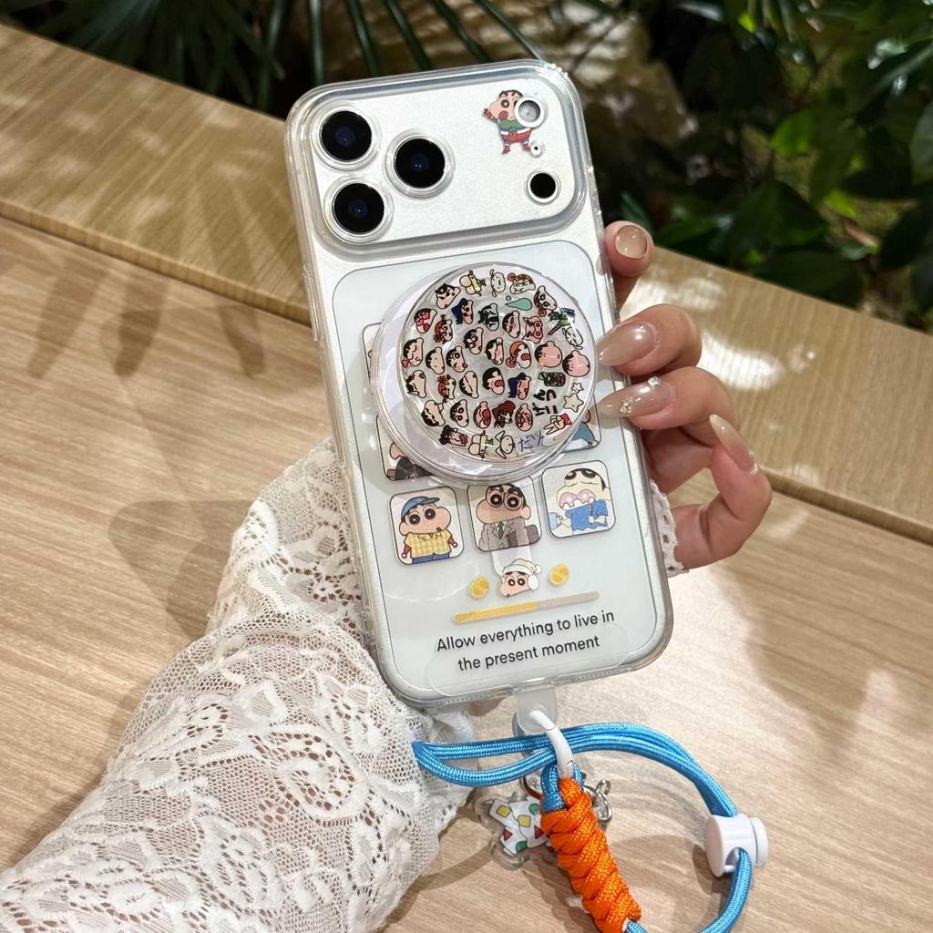 Magnetic Suction Transparent Cute Case for Apple iPhone 17 Pro Max