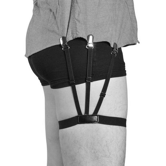 1 Paar Herren-Damen-elastische Hemd-Strumpfband-Uniform-Halterungen, rutschfeste Verriegelungsklemme