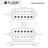 FLEOR Alnico 5 Guitar Pickups Zebra Neck and Bridge Humbucker Pickup Set
