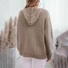 Vintage Autumn Winter V Neck Loose Knitwear Sweater Long Sleeve Solid Color Cardigan Top
