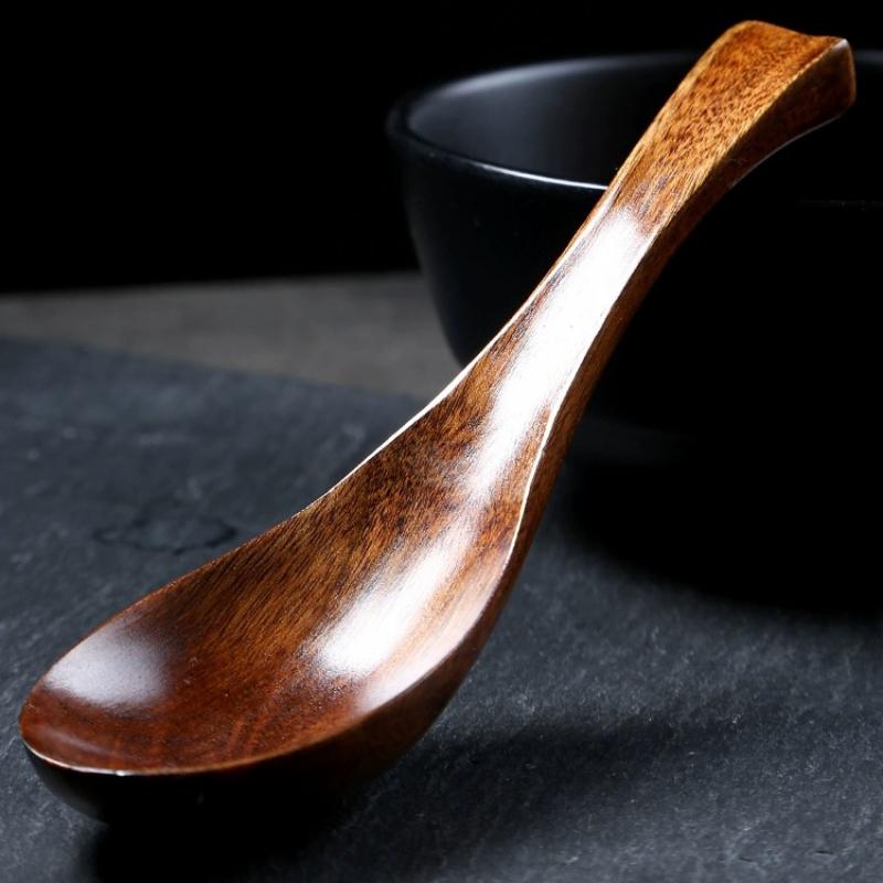 Holzlöffel Langstiel Kurzstielige Suppenlöffel Japanische Küchenutensilien Koreanische Küche Kochen Holzlöffel Ramen-Nudeln